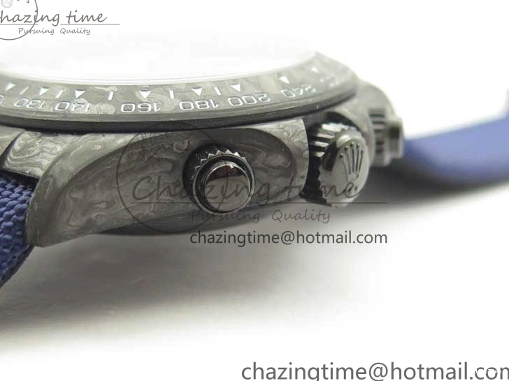 MiroTime 0406 Daytona DIW Carbon OMF Best Edition Blue Paint Dial on Deep Blue Nylon Strap A Tailored 2842